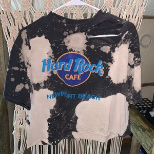 Vintage Hard Rock Café Ripped/Bleach Tee L